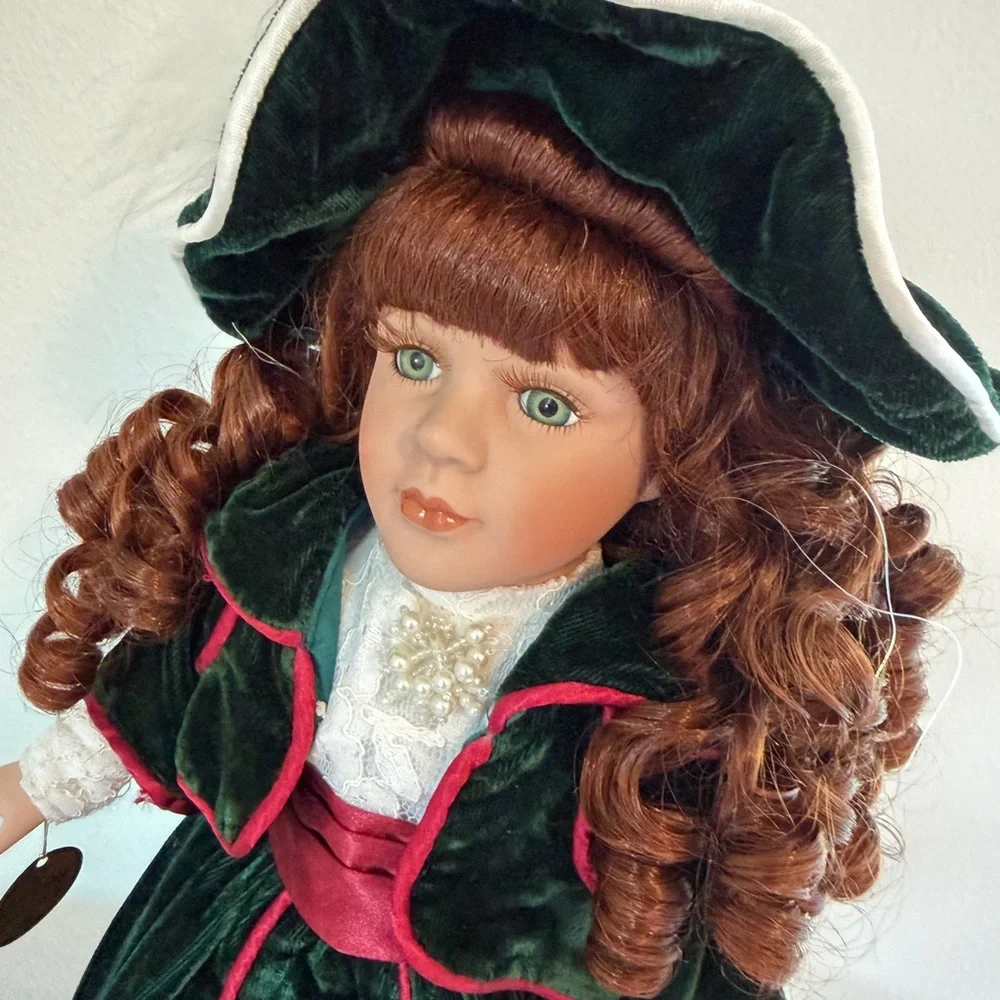 Collector Choice VTG Porcelain Doll Bisque Limited Edition Stand Collectible - Picture 7 of 15